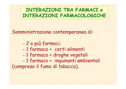 Interazioni farmacologiche