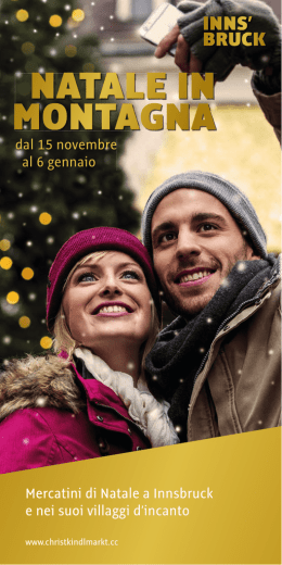 Mercatini di Natale a Innsbruck e nei suoi villaggi d`incanto dal 15