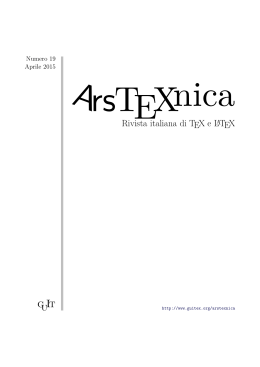 ArsTeXnica, Numero 19, 2015