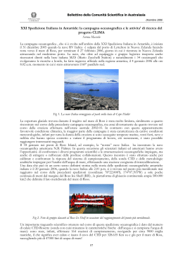 XXI Spedizione Italiana in Antartide: la campagna oceanografica e