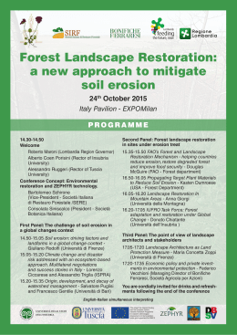 Forest Landscape Restoration: a new approach to mitigate soil erosion
