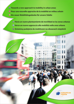 Towards a new approach to mobility in urban areas Pour une