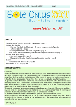 Newsletter n. 70 &ndash; Novembre 2014