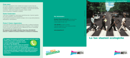 Consulta la brochure "le tue stazioni ecologiche"