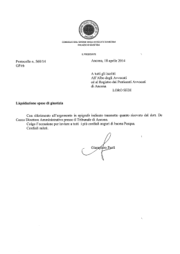 IL PRESIDENTE i: - Ordine degli avvocati di Ancona