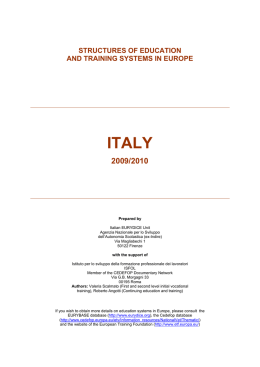 structures of education and training systems in europe