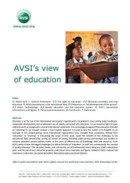 AVSI`s view of education