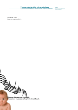 Diploma of Advanced Studies in Educazione musicale nella