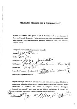 Lotto 8 Campania della Divisione Passeggeri N/I