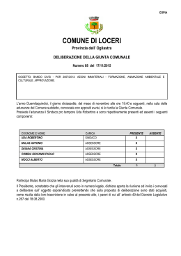 COMUNE DI LOCERI