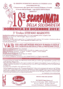 IL GRUPPO PODISTICO MASSA E COZZILE