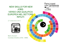 NEW SKILLS FOR NEW JOBS: VERSO UNA QUALIFICA