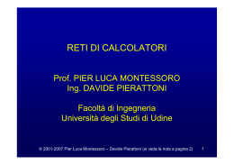 RETI DI CALCOLATORI - diegm - Università degli Studi di Udine