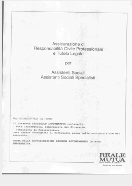 Assicurazione di Responsabilità Civile Professionale e Tutela Legale