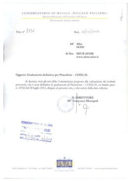 SCAN pubblicazione graduatoria definitiva pianoforte 11 feb 13