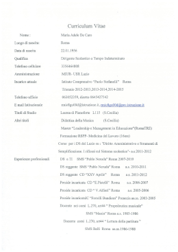 Data di nascita - Istituto Comprensivo Paolo Stefanelli