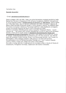 Curriculum vitae Daniele Accordini