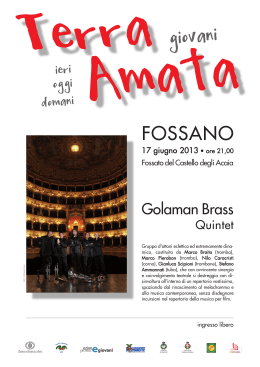 Terra Amata Giovani - Gruppo d`ottoni "Golaman Brass Quintet"