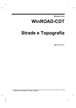 Manuale d`uso WinRoad\CDT - Strade e Topografia