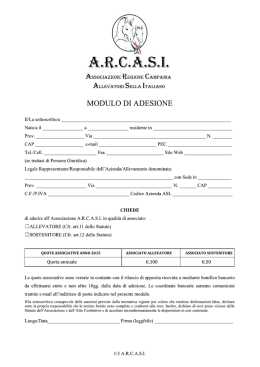 MODULO DI ADESIONE