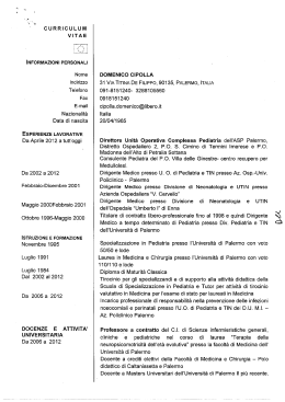 curriculum cipolla domenico