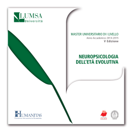 Neuropsicologia dell`età evolutiva A.A. 2014-2015