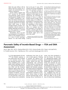 Pancreatic Safety of Incretin-Based Drugs — FDA and EMA