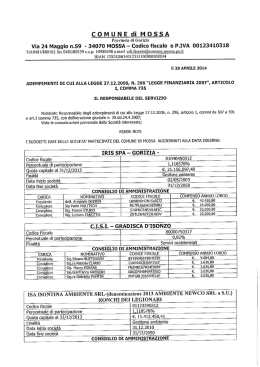 COMUNE di MOSSA