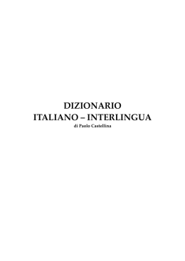 DIZIONARIO ITALIANO – INTERLINGUA