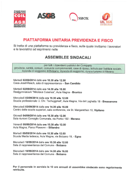 Date delle assemblee - SGB-CISL