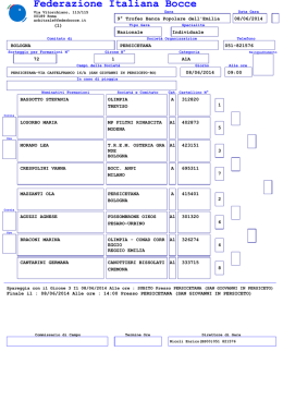 Sorteggio - Federazione Italiana Bocce