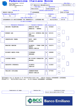 Sorteggio - Federazione Italiana Bocce
