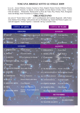 ORGANIZZANO TOSCANA BRIDGE SOTTO LE STELLE 2009