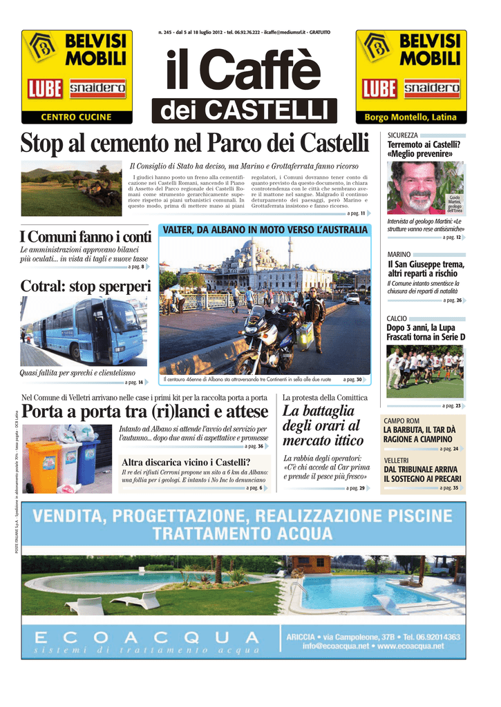 Stop Al Cemento Nel Parco Dei Castelli - 