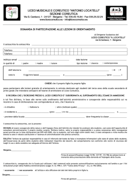 modulo prenotazione orientamento