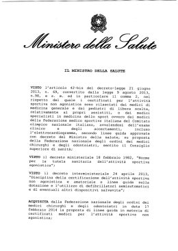 il ministro della salute - Coordinamento degli uffici Educazione
