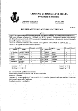 Delibera di G.M. n° 23 del 30/09/2014