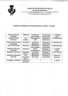 Compensi connessi all`assunzione della carica