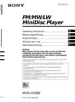 MDX-CA580 - MiniDisc Community Page