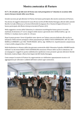 Mostra zootecnica di Pasturo - `Associazione regionale allevatori