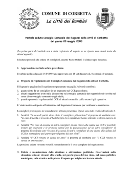 verbale seduta 20 maggio 2000 - Citt&agrave; dei bambini di Corbetta