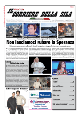 Non lasciamoci rubare la Speranza