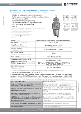 AISI316 3/8”-1/2”NPT Instrument Filter Regulator