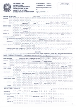 Alla Prefettura - Ufﬁcio Territoriale del Governo