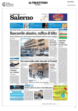 Articolo de “Il Mattino”