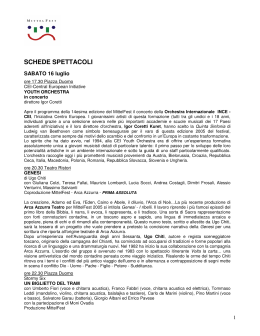 SCHEDE SPETTACOLI