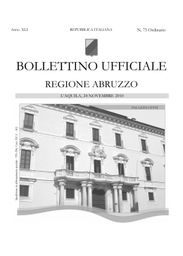 Ordinario 75_24_Nov_10 - Bollettino Ufficiale Regione Abruzzo