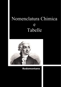 Nomenclatura Chimica e Tabelle - Ordine dei Chimici della Campania