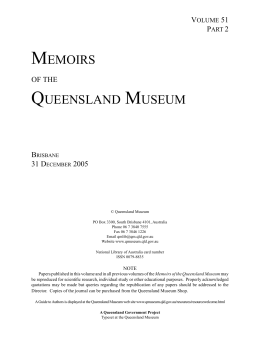 Memoirs of the Queensland Museum (ISSN 0079