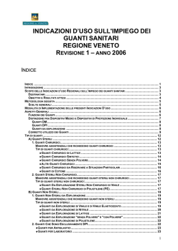 indicazioni d`uso sull`impiego dei guanti sanitari